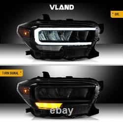 For 2015-2022 Toyota Tacoma Full LED DRL Headlights Reflector Assembly A Pair