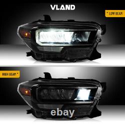 For 2015-2022 Toyota Tacoma Full LED DRL Headlights Reflector Assembly A Pair