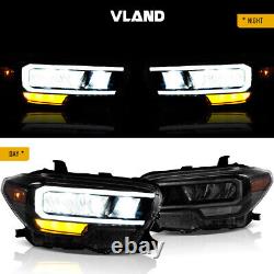 For 2015-2022 Toyota Tacoma Full LED DRL Headlights Reflector Assembly A Pair