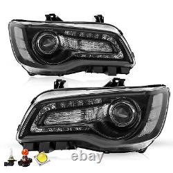 For 2015-2023 Chrysler 300 Headlight LED DRL Projector WithBulbs Headlights LH&RH