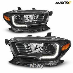 For 2016 2017 2018 2019 Tacoma Headlights Headlamps SET With LED DRL Left + Right