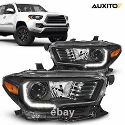 For 2016 2017 2018 2019 Tacoma Headlights Headlamps SET With LED DRL Left + Right