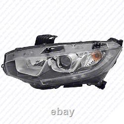 For 2016 2021 Honda Civic Halogen LED Headlights ABS Assembly Left Right Set 2Pc