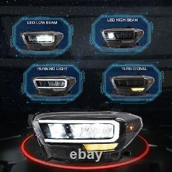 For 2016-2022 Toyota Tacoma Blk DRL Full LED Sequential Projector Headlights