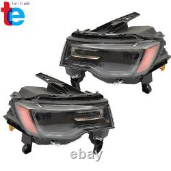 For 2017-2021 Jeep Grand Cherokee Headlights Halogen Upgrade LED Right&Left Side