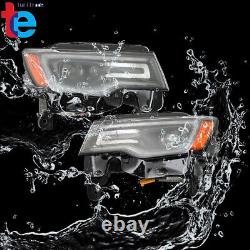 For 2017-2021 Jeep Grand Cherokee Headlights Halogen Upgrade LED Right&Left Side