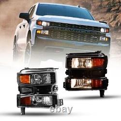 For 2019 2020 2021 2022 Chevy Chevrolet Silverado 1500 LED Headlights LH RH Pair