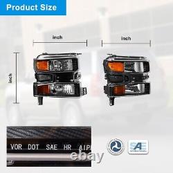 For 2019 2020 2021 2022 Chevy Chevrolet Silverado 1500 LED Headlights LH RH Pair