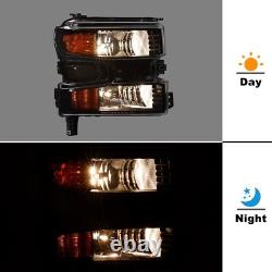 For 2019 2020 2021 2022 Chevy Chevrolet Silverado 1500 LED Headlights LH RH Pair