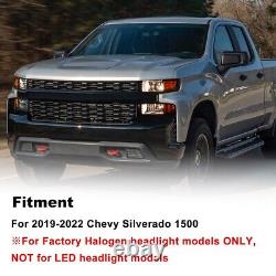 For 2019 2020 2021 2022 Chevy Chevrolet Silverado 1500 LED Headlights LH RH Pair