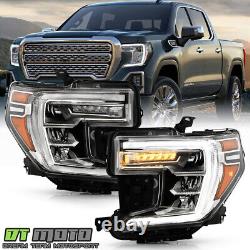 For 2019-2021 GMC Sierra 1500 with LED Signal Headlights Headlamps Set Left+Right