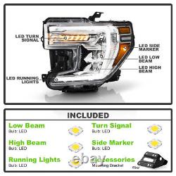 For 2019-2021 GMC Sierra 1500 with LED Signal Headlights Headlamps Set Left+Right