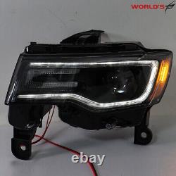 For 2019-2021 Jeep Grand Cherokee Driver Black HID/Xenon Headlight LED DRL LH