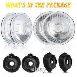 For Chevy Corvette 62-82 4x DOT 5.75 5-3/4 inch LED Headlights Hi/Lo Beam 6000K