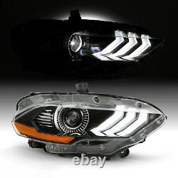 For Factory LED Projector withDRL Headlights 2018-2023 Ford Mustang Headlamps