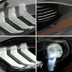 For Factory LED Projector withDRL Headlights 2018-2023 Ford Mustang Headlamps