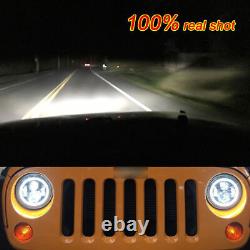 For Jeep Wrangler JK 07-18 Combo 7 Halo Led Headlights Turn Signals Tail Lights