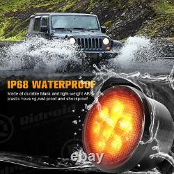 For Jeep Wrangler JK 07-18 Combo 7 Halo Led Headlights Turn Signals Tail Lights