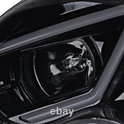 For Mercedes Benz W203 C Class Replacement Glossy Black LED DRL Projector Headli