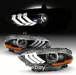 Full LED For 2018 2019-2022 2023 Ford Mustang Headlights Projector Headlamps