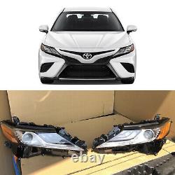 Full LED Headlight Assembly for 2018 2020 Toyota Camry XLE XSE Left Right Pair