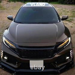 Full LED Headlights For 2016-2018 Honda Civic With Sequential Turn Signal A Set