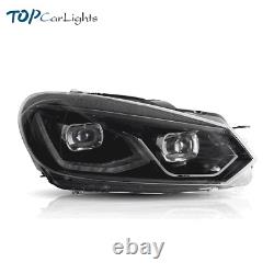 Full LED Headlights For Volkswagen Golf6 MK6 2010-2014 WithBlue Start-up Animation