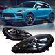 Full Led Headlights Start Animation For Porsche Macan 2014-2022 Pair Front Lamps