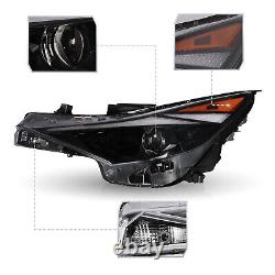 Headlight For 2021 2022 Hyundai Elantra LED DRL Black Left Driver Halogen 21 22