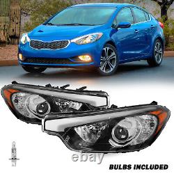 Headlights Assembly for 2014 2015 2016 Kia Forte Koup L+R Pairs Halogen WithO LED