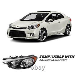 Headlights Assembly for 2014 2015 2016 Kia Forte Koup L+R Pairs Halogen WithO LED