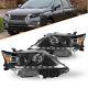 Headlights For 2013 2014 2015 Lexus Rx350 Rx450h Black Led Drl Halogen Not Hid