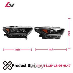 Headlights For 2015 2016 2017 Ford Mustang GT LED DRL Sequential Signal Lamp Set