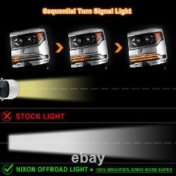 Headlights For 2016 2017 2018 2019 Chevy Silverado 1500 Projector Full LED Lamp