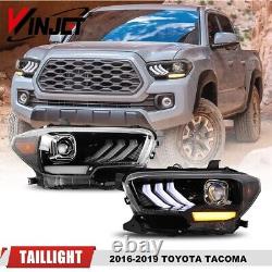 Headlights For 2016-2023 Toyota Tacoma SR/SR5 Projector LED DRL Signal Headlamps