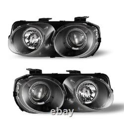 Headlights For 98-01 Acura Integra Projector JDM Halo Black Clear LED Head Lamp