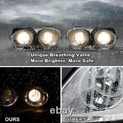 Headlights For 98-01 Acura Integra Projector JDM Halo Black Clear LED Head Lamp