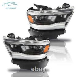 Headlights Headlamps Right&Left LED For Dodge RAM 1500 2019 2020 2021 2022 2023