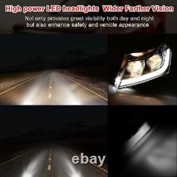 Headlights Pairs For 2011-2015 Chevy Cruze Projector Halo Strip DRL With Bulb Lmap