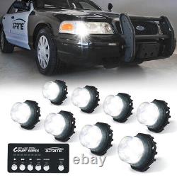 Hide-A-Way LED Strobe Lights Kit White Amber Hazard Headlight with Control Panel