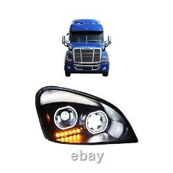 LED Black Headlight for Freightliner Cascadia 2008-2017 RH Side