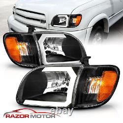 LED C Light For 2000-2004 Toyota Tundra Regular/Access Cab Black Headlights