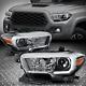 Led Drlfor 16-23 Toyota Tacoma Chrome Bezel Amber Corner Projector Headlights