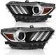 Led Drl Hid/xenon Headlights Set Left & Right For 2015 2016 2017 Ford Mustang