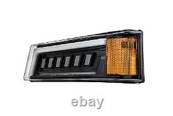 LED DRL Headlights DOT Bumper Signal Lamps For 03-06 Chevy Silverado Black