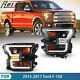 Led Drl Headlights For 2015-2017 Ford F-150 F150 Black Housing Projector Lamps