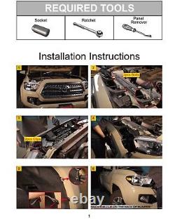 LED DRL Headlights Set For 2016-2023 Toyota Tacoma SR/SR5 Projector Signal Pair