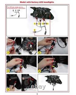 LED DRL Headlights Set For 2016-2023 Toyota Tacoma SR/SR5 Projector Signal Pair