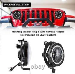 LED Halo Headlights Combo for Jeep Wrangler JL Gladiator 2018 19 2020 2021 2022