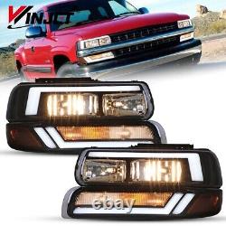 LED Headlights Bumper Lamps For 1999-2002 Chevy Silverado 00-06 Suburban Tahoe